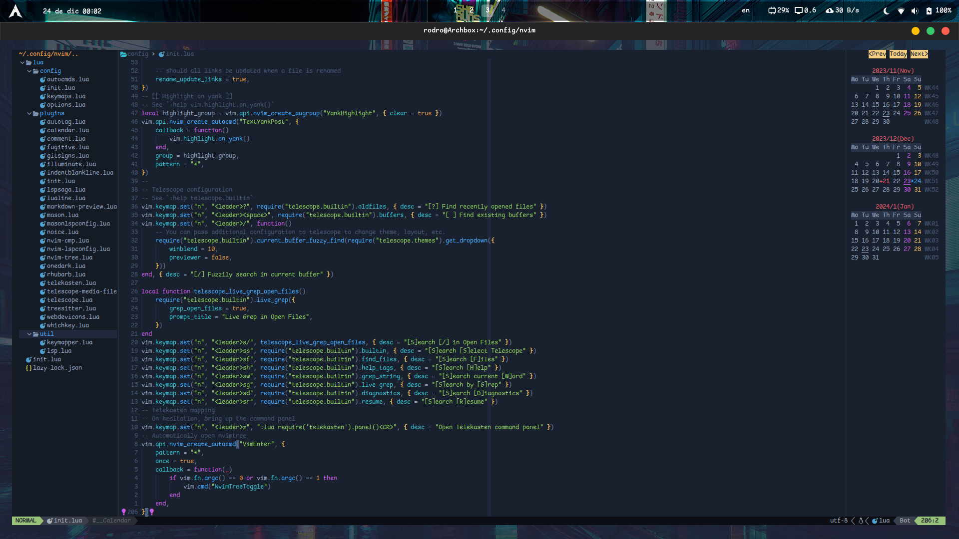 Neovim setup for now